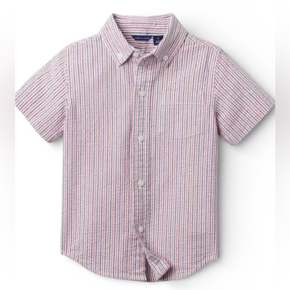 Janie and Jack 
Red White and Blue Striped Button Down Shirt